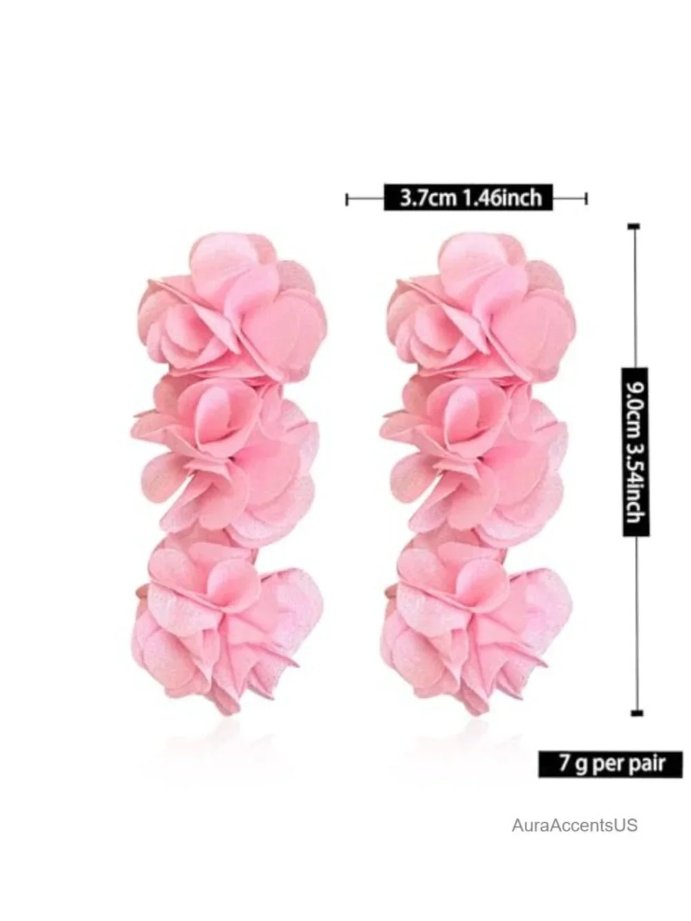 Elegant Long 3-Layer Flower Tassel Earrings Bohemian Handmade Dangle Drop